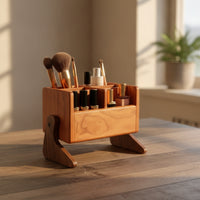 Wooden Cosmetic Storage Organizer Sturdy Wooden Vanity Organizer Makeup Storage Box for Dressing Table
