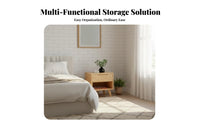 Modern Design 2-Drawer Nightstand Nordic Design Two-Drawer End Table Space Saving Household Furniture Multi-Purpose for Apartment Dwellers, Homeowners, Students, Bedroom, Small Areas, Dorm Room, Entryway