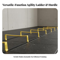 Versatile 2 in 1 Agility Ladder Hurdles Portable Agility Ladder and Hurdle Set Lightweight Coordination Training Hurdles Long-Lasting for Basketball Players, Athletes, Coaches, Outdoor, Sports Field, Gym