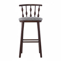 Vintage Design High Stool with supportrest Minimalist design Counter Chair Integrated Footrest Seating Furniture Stable Pedestal Base for Homeowners, Interior Designers, Adults, Home Bar, Restaurant, Dining Room, Kitchen