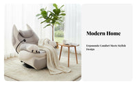 Memory Foam Cushion Feline-Shaped Armchair Adjustable Reclining Multi-Function Recliner Oversized Design Lounge Chair 360° Swivel and Rocking for People Seeking Relaxation, Seniors, Home Theater Enthusiasts, Bedroom, Office