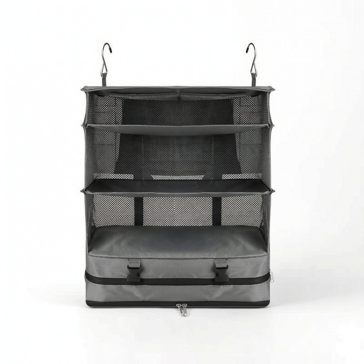 Hanging Travel Organizer 3-Tier Closet Organizer with Zipper Bag Collapsible