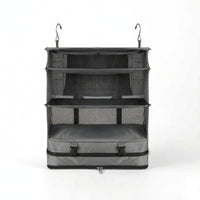 Hanging Travel Organizer 3-Tier Closet Organizer with Zipper Bag Collapsible