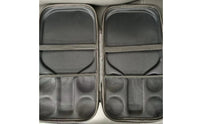 Racket Sport Paddle Case Zipper Closure 2-Paddle Carrying Case Internal Mesh Pockets for Travel
