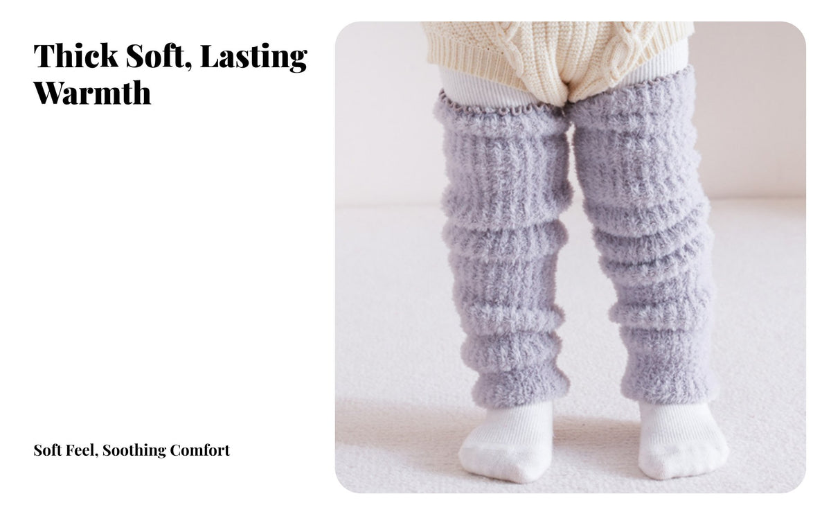 Thermal Infant Knee Pads Keeps Legs Child Warm Crawling Knee Pads Thickened Fleece-Lined Infant Leg Warmers for Infants, Unisex, Winter, Daily Wear