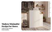 Space-Saving Small Checkout Counter Easy Assembly Boutique Checkout Stand Stable Structure Salon Front Desk Sturdy Construction for Business Owners, Receptionists, Retail Team, Cafe, Office, Medical Office, Lobby