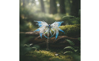 Butterfly Tassel Hair Clip Dangling Butterfly Hair Barrette Jeweled for Cosplayers, Costume Parties