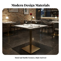 Booth, Table, and Chair Combination Sintered Stsingle surface Commercial Furniture Complete Dining Set Restaurant Seating for Restaurants, Cafes, Bistro