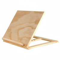 2 in 1 Portable Art Easel Set Writing Ledge Foldable Drawing Easel Sturdy Wooden Sketch Board Non-Slip Feet for Studio