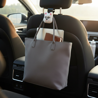 Cute Westie Dog Car Seat Headrest Hooks for Purses, Bags & Groceries - Front & Back Seat Organizer Clips