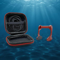 Curved Bridge unrestrictedDiving Nose Clip Rounded Touch Surfaces Silicone Pad Nose Clip Zippered Storage Case Sports Accessory Mesh Pocket for Swimmers, Freediving