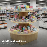Multi-Functional Island Display Shelf Versatile Retail Display Cabinet Sturdy Construction Retail Fixture Easy Assembly for Shopkeepers, Supermarket Managers, Small Business Owners, Shopping Mall, Temporary Shops, Boutique, Trade Exhibition S
