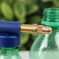 Adjustable Brass Nozzle Push-Pull Sprayer Wand Ergonomic Handle Manual Pump Watering Wand Sturdy Beverage Bottle Spray Head for Patio, Car Washing