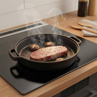 Cast Iron Skillet Induction Compatible Uncoated Frying Pan Good Heat Retention Japanese Design Cast Iron Pan