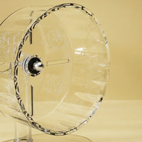 Silent Hamster Wheel with Stand Included, Clear Running Wheel, Large Exercise Wheel Cage Accessory for Syrian Hamsters, Quiet Use