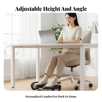 Non-Slip Base Adjustable Tilting Footrest Massaging Surface Adjustable Under-Desk Footrest Foot Support for People Working from Home, Remote Workers, Pianists, Workstation, Study Room, School