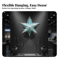 Iridescent Geometric orb light-reflective glass pane ornament Elegant Design