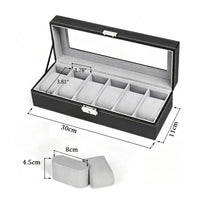 Watch Box Dustproof Watch Display Box Leatherette for Dresser, Collectors