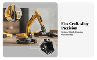 Alloy Excavator Toy Compact Metal Excavator Toy Realistic Design Digging Machine Hands-on Play