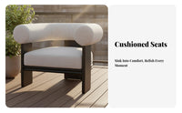 Modular Combination Round Pillow Back Sofa Modern Design Garden Lounge Set Weather-Resistant Patio Seating Sturdy Construction for Hospitality Businesses, Homeowners, Families, Balcony, Terrace, Backyard, Poolside