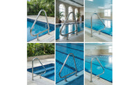 Swimming Pool Handrail Rust Proof Pool Handrail Heavy-Duty Safety Polished for Homeowners