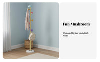 Child-Friendly Design Toadstool Coat Stand Space-Saving Toadstool Hook Stand Stable & Sturdy Child S Coat Tree Polished Rounded Hooks for Toddlers, Family, Adults, Bedroom, Playroom, Entryway, Living Room