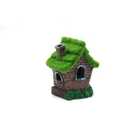 Mossy Aquarium Ornament with Moss Roof Realistic Aquarium Decoration House with Moss Resin Aquatic Tank House Small