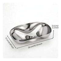 Fruit Tray Stainless Steel Snack Tray Polished Tableware for Parties