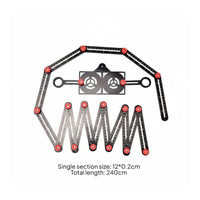 Foldable Six-Sided Angleizer Tool Portable Folding Angle Ruler Metric & Imperial Units Multi-Angle Measuring Ruler Engraved Scale for Tilers
