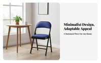 Padded Folding Chair Installation Household Furniture No Assembly Required Foldable Stool for Homeowners, Adults, Dining Room, Balcony, Office