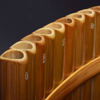 Bamboo Panpipes with Case 22 Bamboo Panpipes Curved for Instrumentalists