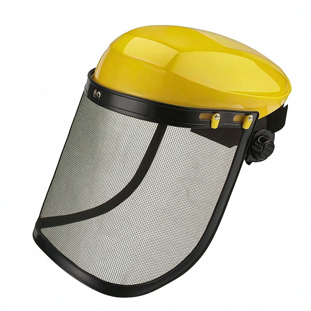 Face Visor with Mesh Guard Head-Mounted Mesh Face Visor Breathable Adjustable for Landscapers, Vegetation Cutting, Lawn Care