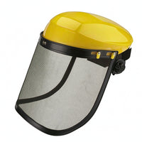 Face Visor with Mesh Guard Head-Mounted Mesh Face Visor Breathable Adjustable for Landscapers, Vegetation Cutting, Lawn Care