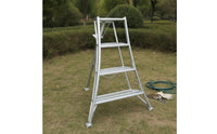 Three-Legged Orchard Ladder Aluminum Tripod Ladder Wide-Step Folding for Orchardists