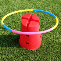 8 Pack Steppable Cones, Football Cones for Agility Training, Mini Flat Top PE Sports Cones, High Visibility Cones for Garden Agility Courses