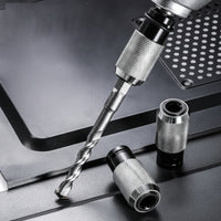 Knurled Drill Adapter with Bits Hex Shank Electric Hammer Converter Metal Power Hammer Adapter Head Compatible for Contractors, Diyers, Handymen, Construction, Workshop, Masonry