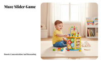 Educational Bead Maze Learning Cube Multipurpose Wooden Activity Cube Develops Hand-Eye Coordination for Toddlers, Preschoolers