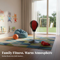 Fast Rebound Speed Ball with Stand Stable Base Freestanding Punching Ball Space-Saving Suction Cup Punching Ball Easy Assembly for Children, Adults, Beginners, Home Gym