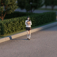 Realistic Texture JK Schoolgirl Figure Authentic Design School Outfit Doll Sturdy Mini Skirt School Figure High Quality Material for Model Display