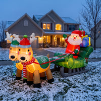 Light-up Santa Sleigh with Reindeer