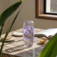 Petal Glass Candle Holder Luxury Glass Candle Holder High Clearness Home Decor for Hotel
