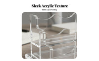 Acrylic Business Card Holder Tiered Design Transparent Name Card Display Freestanding for Commerce Show, Reception Desk