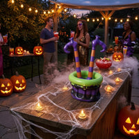 Striped Legs Inflatable Halloween Ice Tub Hooked Shoes Witch-Leg Ice Tub Dripping Accents Drink Cooler Easy to Store