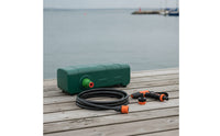 Portable Diaphragm Wash Pump with Hose Coiled Washdown Pump Kit Sturdy for Outdoor Cleaning, Vehicle Rinsing