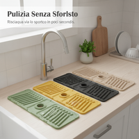 Silicone Faucet Splash Guard Mat for Kitchen Sink, Absorbent and Foldable