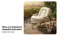 Comfortable Seating Single-Person Recliner Reclining Capability Rocking Chair Ergonomic Design Indoor Furniture Modern aesthetic for Adults, Seniors, New Parents, Living Room, Balcony, Bedroom, study corner