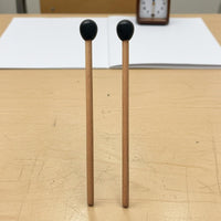 Matching Pair Mallet Drum Mallets Black Head Mallet Drum Mallet Natural Wood Wooden Mallet Slender Shaft for Hand Drums