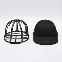 Curved Brim Cap Washing Cage with Mesh Bag Safeguarding Hat Shaper Zippered Laundry Accessory Rigid for Travelers