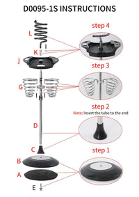 Hair Dryer Stand with Tray, Floor Standing, No Drilling