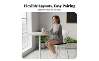 Urban aesthetic Round Pub Table with Backrest Stools Stable Construction 3-Piece Counter Height Table and Stool Set Modern Design Bar Furniture Space Saving for Business Owners, Interior Designers, Homeowners, Balcony